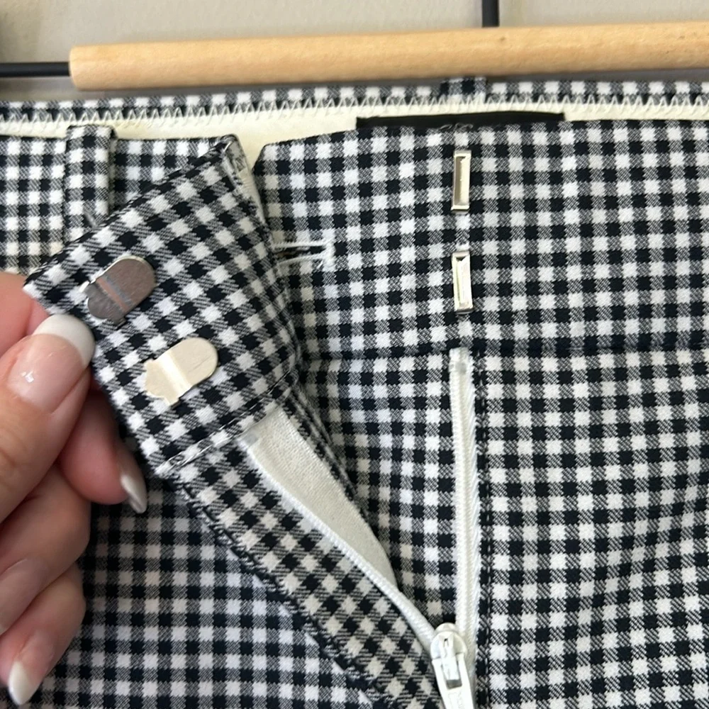 J.‎ Crew Cameron Gingham Pant Size 4 Black White Checks